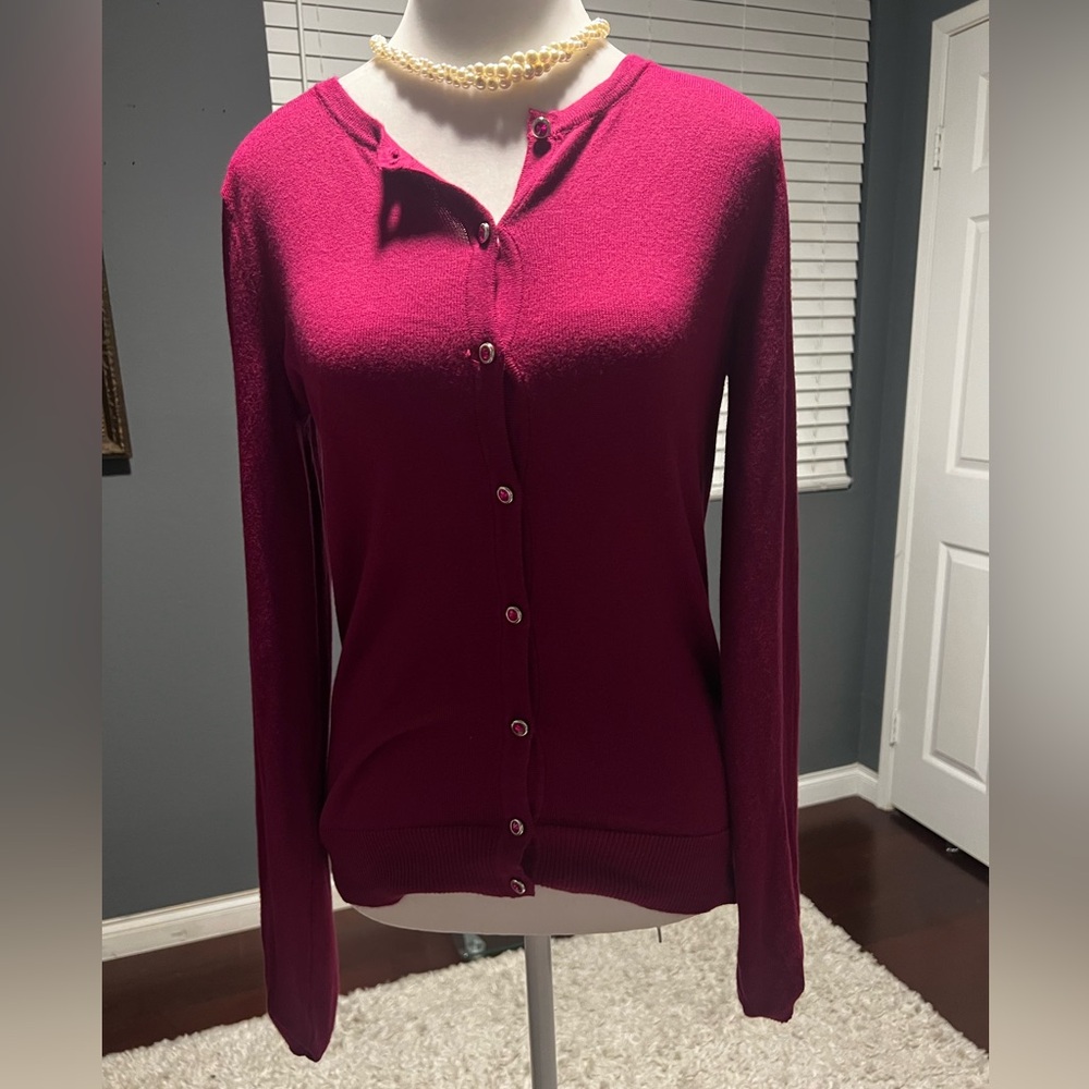 - NWT cardigan with rhinestone buttons. Size Small. Perfect for chilly wea…